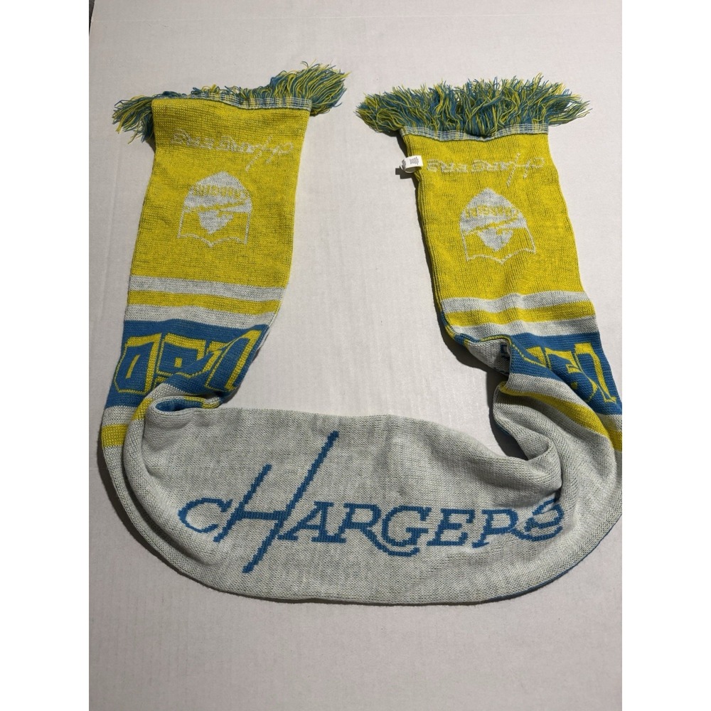 NFL Los Angeles LA Chargers 65" Scarf, Yellow & Blue, Warm, Winter